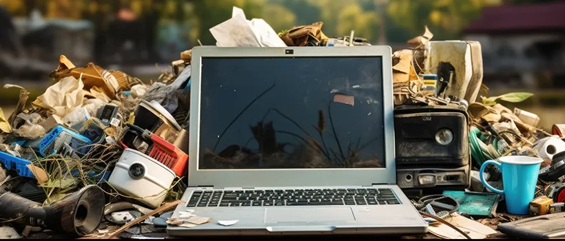 information technology asset disposal with laptop